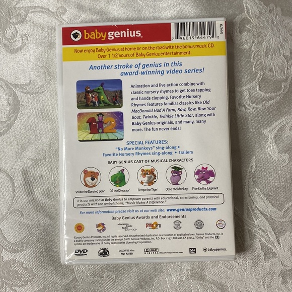 Baby Genius Favorite Nursery Rhymes DVD - Picture 2 of 3